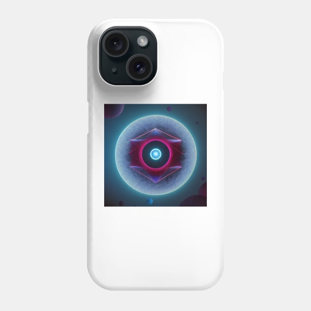 Sacred Geometry Space Eyeball Phone Case by EverythingSings.Art