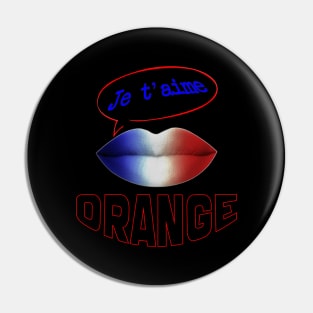 JE TAIME FRENCH KISS ORANGE Pin