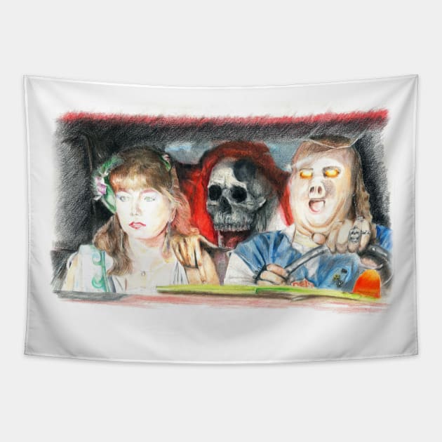 Night of the Demon tribute halloween Tapestry by Producer