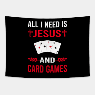 I Need Jesus And Card Game Games Cards Tapestry