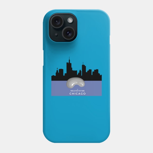 Chicago - The Millenium Park Phone Case by DW Arts Design
