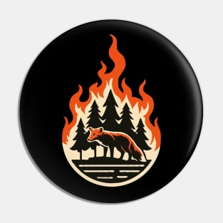 Fox Burning Woods Pin