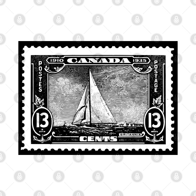 Britannia Ship Canada Postage Stamp by Danielleroyer