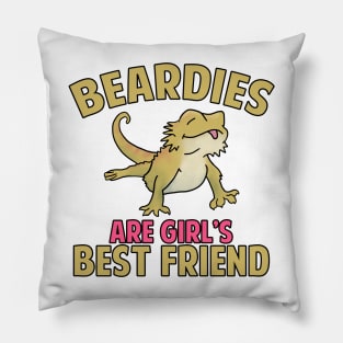 Lizard Beardies Are Girl's Best Friend Dragon Pillow