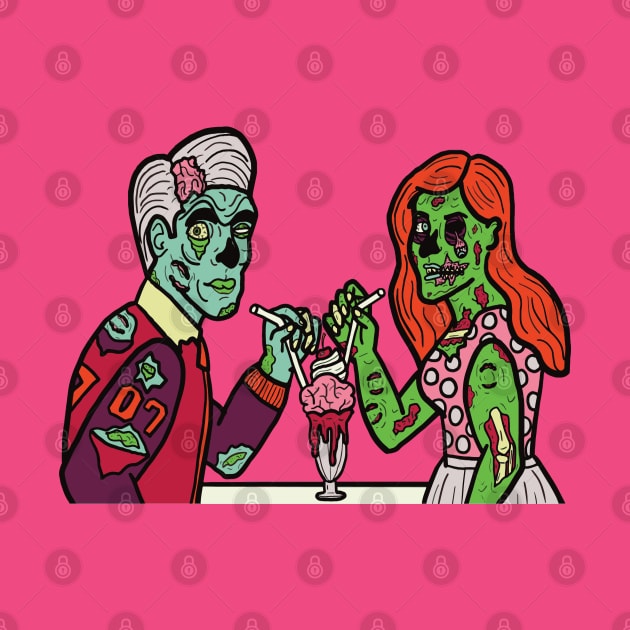 Zombie Couple by tesiamarieart