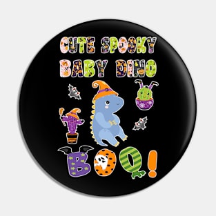 Cute Spooky Baby Dino Halloween Boo No. 2 Pin