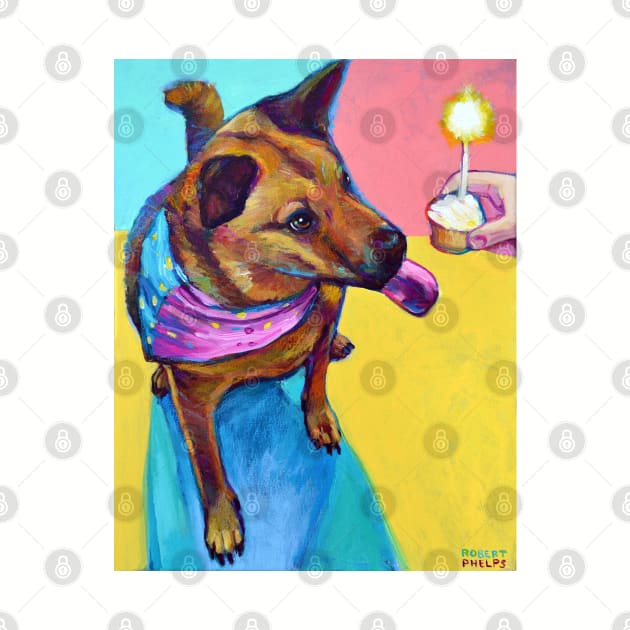 Party CAROLINA DOG with Cupcake. YUM! by RobertPhelpsArt