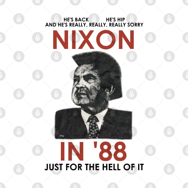 Richard Nixon in 88 Punk Rock Parody Design by darklordpug