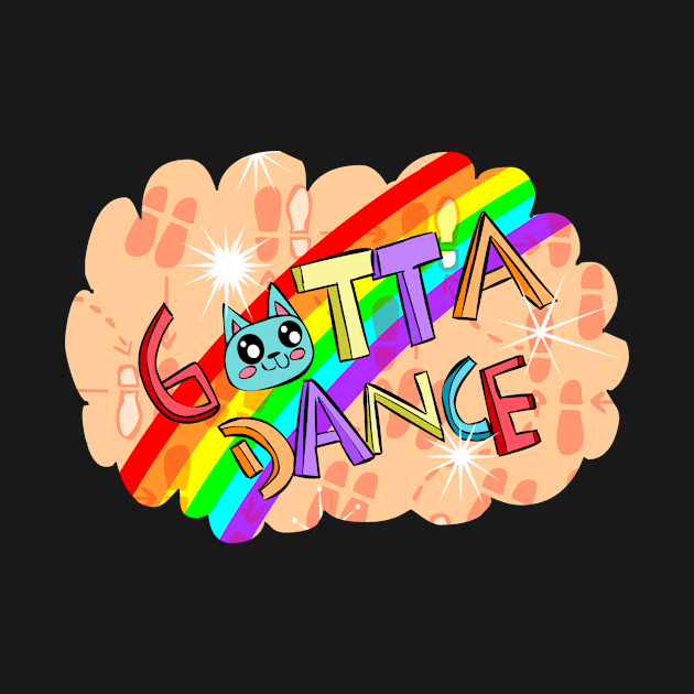 Gotta Dance Rainbow Sparkle Cat by Gotta Dance