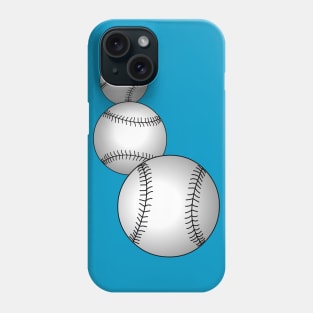 Three Baseballs Phone Case