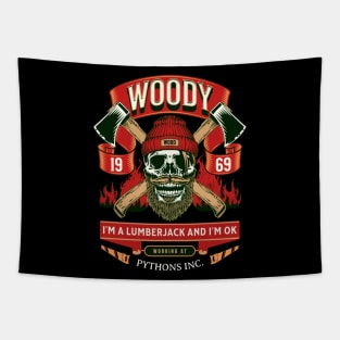 Woody the Lumberjack Tapestry