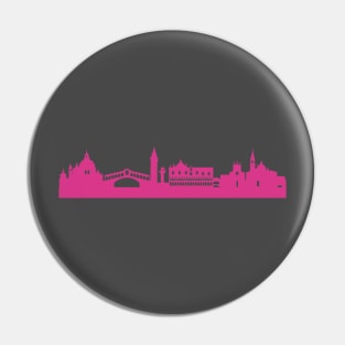 Venice skyline pink Pin