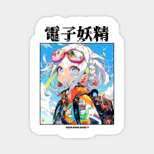 Pastel Kawaii Stylish Anime Girl Manga Aesthetic Streetwear Magnet