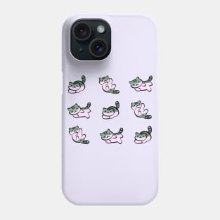 cute kawaii pickles the gray tabby cat / kitty collector pattern Phone Case