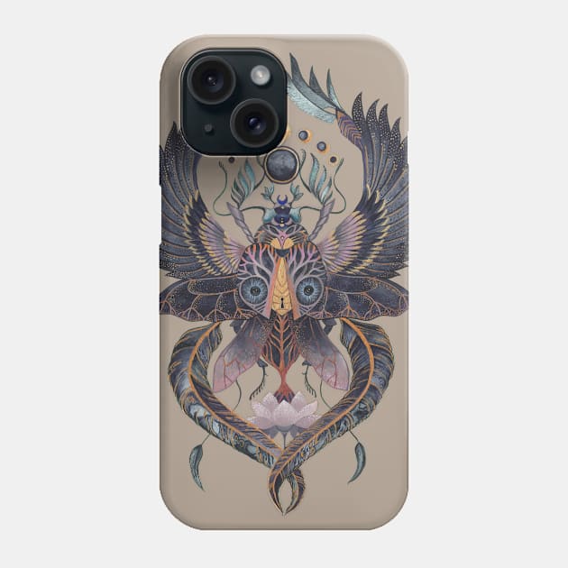 Scarab Gud Luck Wings Beetle Phone Case by ruta13art