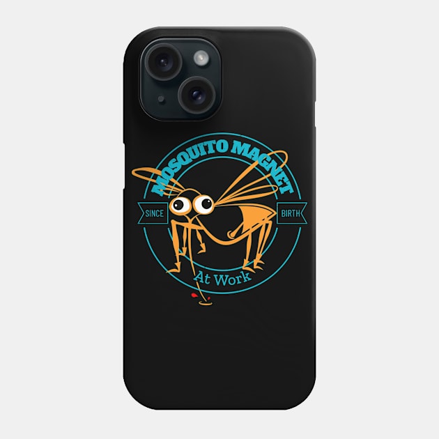 Mosquito Magnet Since Birth | Funny Mosquito Merchandise Phone Case by Funkrafstik