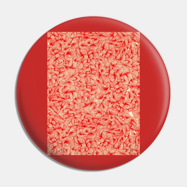 Abstract Pattern Red Pin by CatCoq