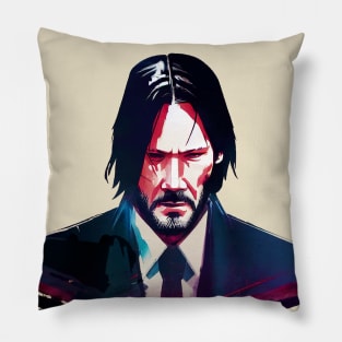 Portrait of John Wick Pillow