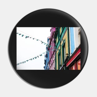 Colourful houses in a festive welsh town Pin