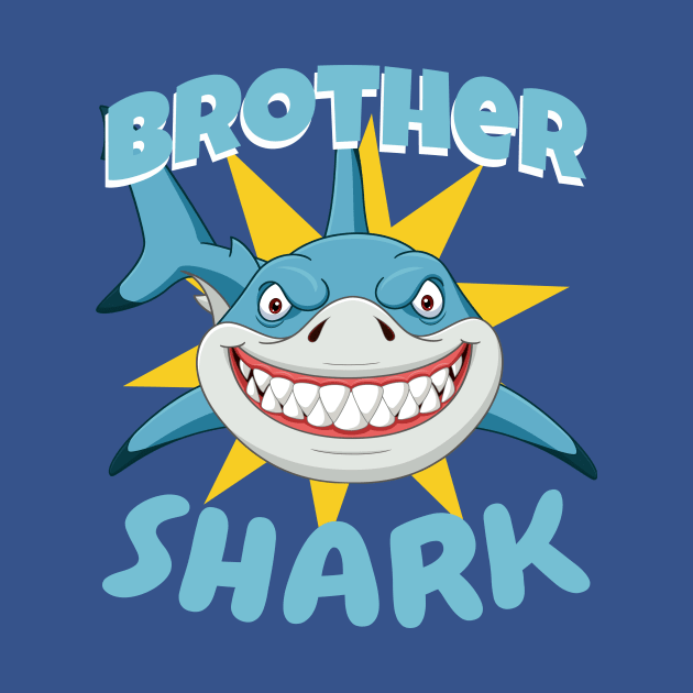 Brother Shark funny Kids Gift by Foxxy Merch