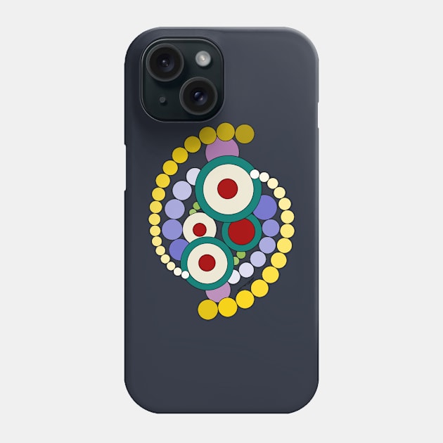 Circles Abstract Artwork Phone Case by AzureLionProductions