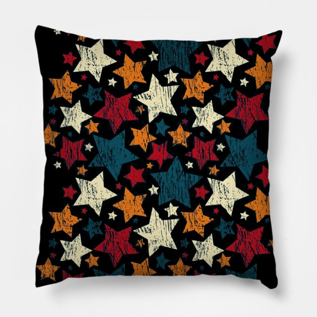 Stars Vintage Pillow by bobyberto