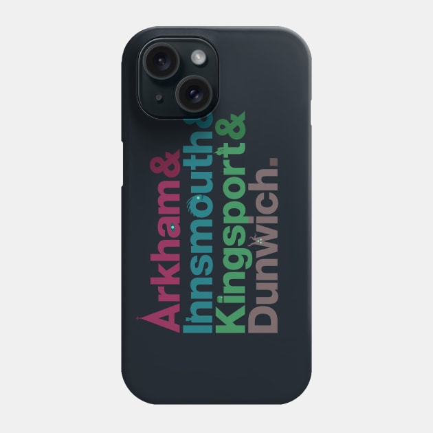 Lovecraft Locations - vibrant madness Phone Case by HtCRU