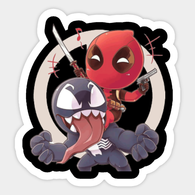 Deadpool Venom Deadpool Autocollant Teepublic Fr