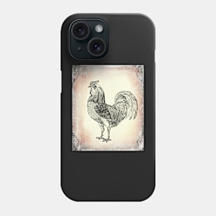 Antique Rooster on the Farm: Farmhouse decor Phone Case