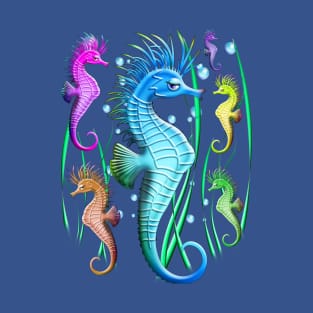 Seahorses Underwater Scenery T-Shirt