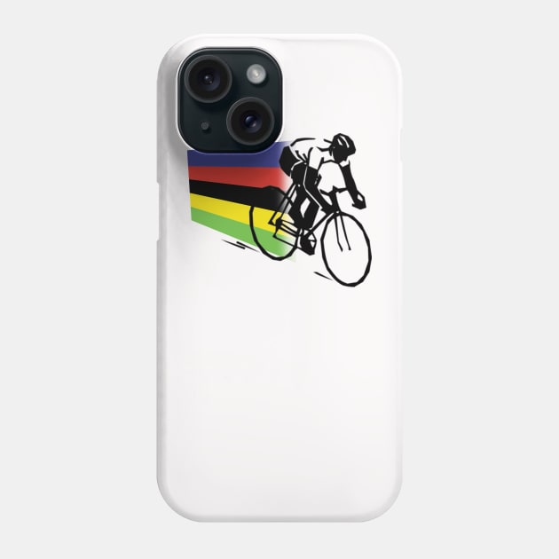 Rainbow Jersey Rider /cycling Phone Case by Wine4ndMilk