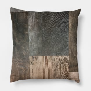 Rustic western country farmhouse chic brown barn wood Pillow