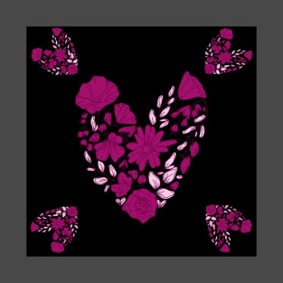 heart floral T-Shirt