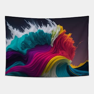 Coloring Wave Design Tapestry