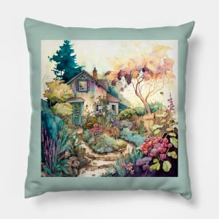 Backyard Garden Retreat Pillow