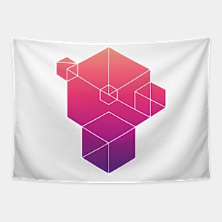 Pink/Purple Gradient Tangentoid Tapestry