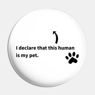 CAT'S DECLARATION Pin