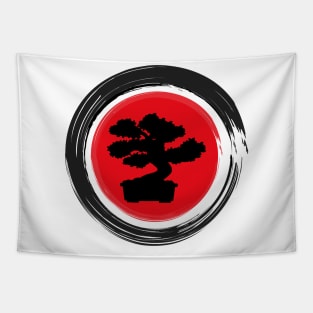 Japanese Bonsai Zen Enso Circle Tshirt Tapestry