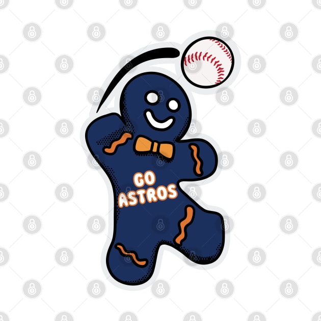 Houston Astros Gingerbread Man by Rad Love