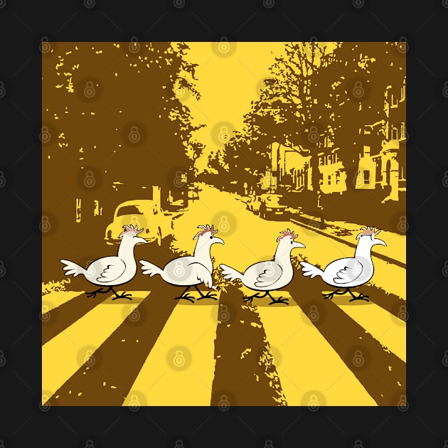 Abbey Road chickens by Brash Ideas