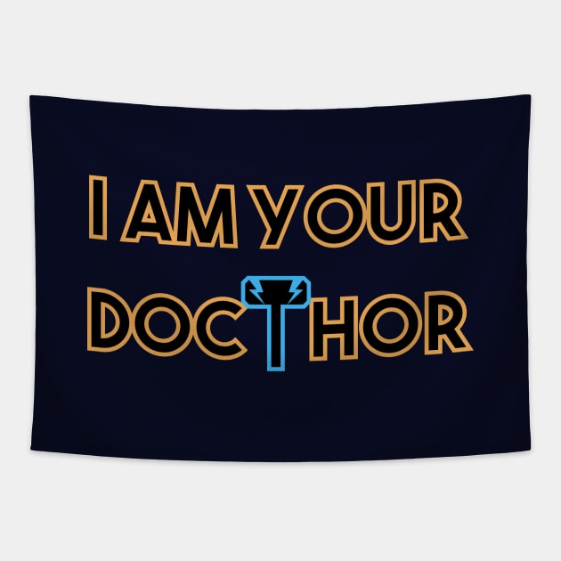 Doctor and Thor Pun Tapestry by NorseTech