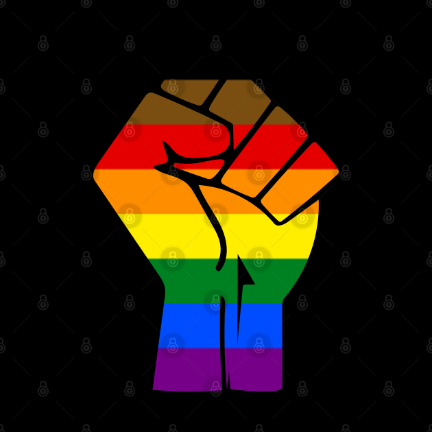 Black Lives Matter Fist LGBT People of Color Pride Plag by aaallsmiles