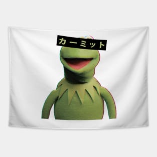 Kermit the frog vaporwave Tapestry