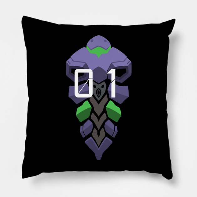 EVANGELION_UNIT01_BACK Pillow by phoenixwright91