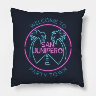 San Junipero Party Town Pillow