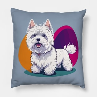 West Highland Terrier Portrait Pillow