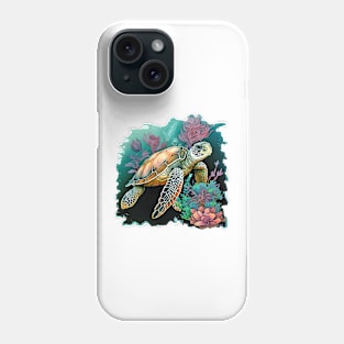 Sea Turtle Stickers Phone Case