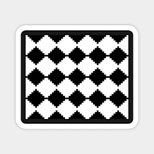 Abstract geometric pattern - black and white. Magnet