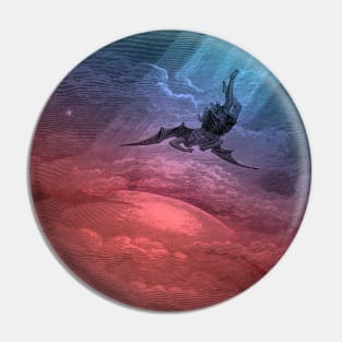 High Resolution Gustave Doré Illustration The Fall of Satan Tinted Pin