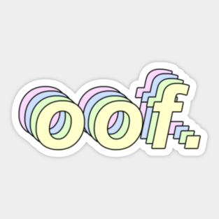 Oof Roblox Sound Stickers Teepublic